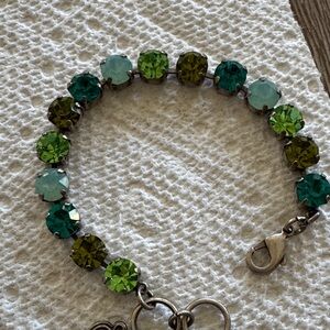 Mariana Green and Teal Crystal Bracelet